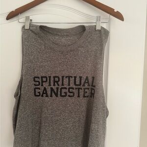 Spiritual Gangster Gray Sleeveless Tank Top